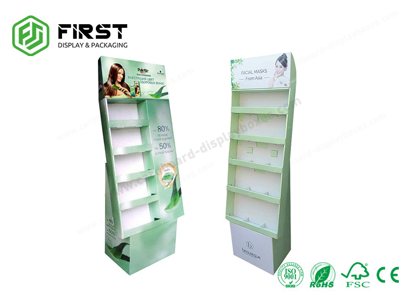Customized Corrugated Paper Cardboard Advertising Carton Floor Stand Displays For Exhibition