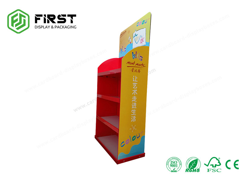 Four Layers Damp Proof Cardboard Retail Display Stands For Advertising