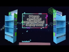 العرف عرض الورق المقوى POP عرض رف عرض أرضية من الورق المموج قابل للطي