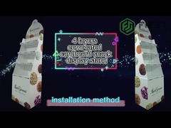 عرض مخصص للبيع بالتجزئة من الورق المقوى POS قابل للطي من الورق المقوى المموج عرض الجرف