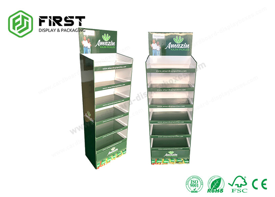 Custom POP Carton Floor Stand Foldable Printing Corrugated Cardboard Floor Display Stand