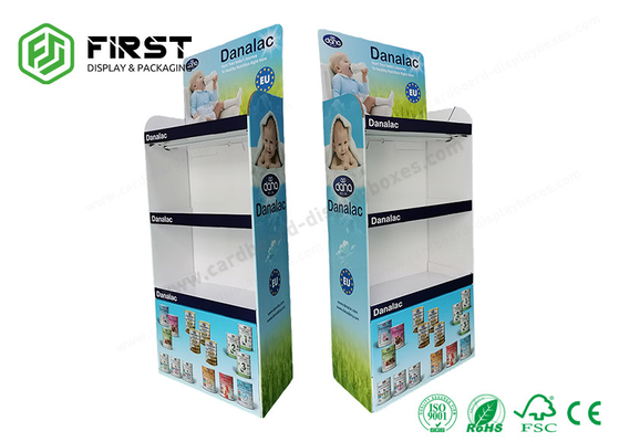 Corrugated POS Retail Stand Custom Printing Foldable Cardboard Paper Floor Display Shelf Stand