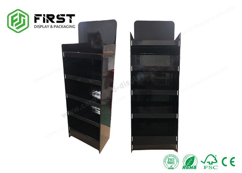 Customized Logo Retail Point Of Sales Cardboard Floor Display Stand POP Paper Display Shelf
