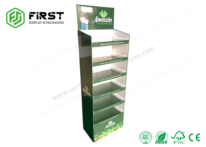 Custom POP Carton Floor Stand Foldable Printing Corrugated Cardboard Floor Display Stand