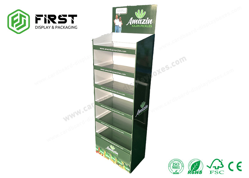 Custom POP Carton Floor Stand Foldable Printing Corrugated Cardboard Floor Display Stand