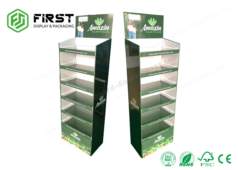 Custom POP Carton Floor Stand Foldable Printing Corrugated Cardboard Floor Display Stand
