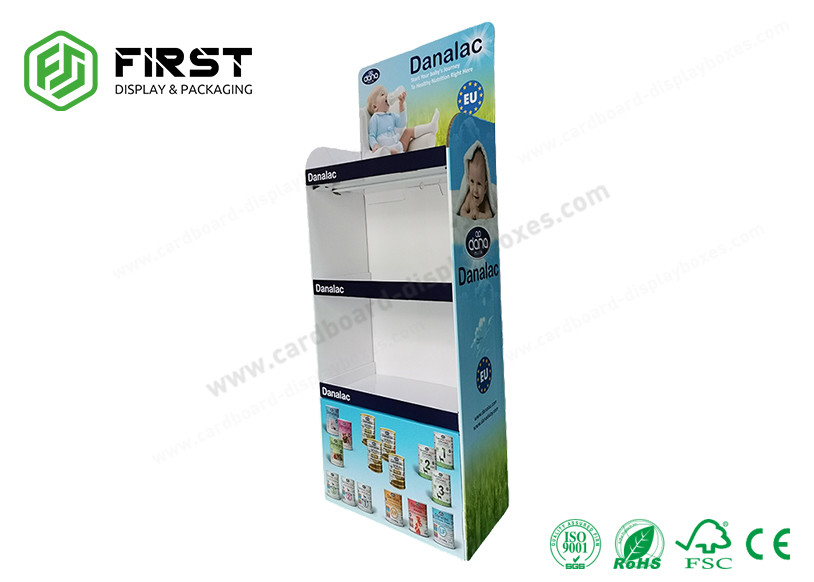 Corrugated POS Retail Stand Custom Printing Foldable Cardboard Paper Floor Display Shelf Stand