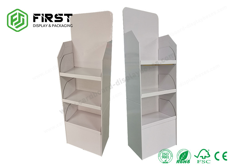 Custom POP Up Carton Floor Stand Recyclable Paper Cardboard Corrugated Floor Display Shelf