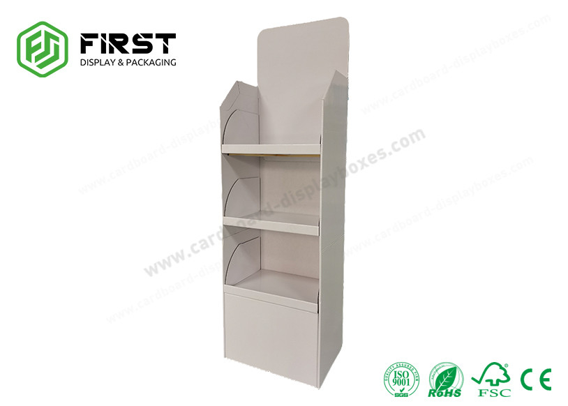 Custom POP Up Carton Floor Stand Recyclable Paper Cardboard Corrugated Floor Display Shelf