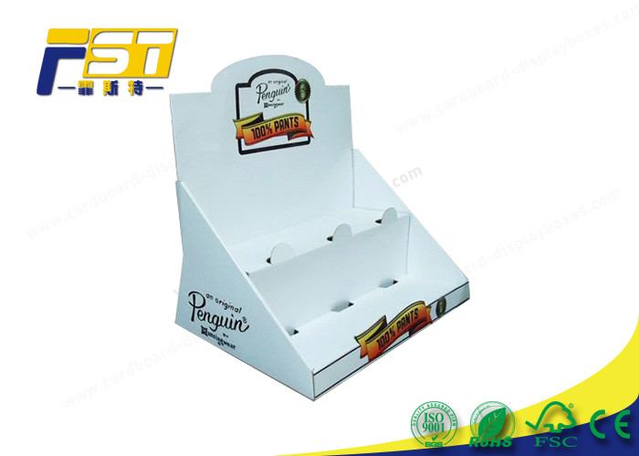 Flexo Printing Cardboard Counter Display Stands Lightweight Sturdy